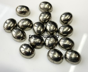 Cabujón con parte posterior plana ovalada de hematita natural de 3x5mm a 12x16mm calidad AAA-Parte posterior plana ovalada de hematita suelta - Product Image 2