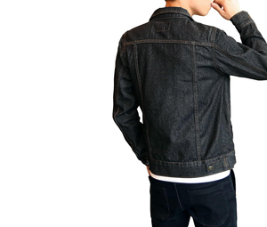 Veste de pluie en denim d'hiver de haute qualité pour hommes personnalisée en gros OEM avec matériau en duvet Veste à col montant de couleur unie Styles de garçons - Product Image 5