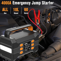 Paket Booster Aki Mobil Desain Baru 12V 4000A Peak Multi-fungsi 150PSI Jump Start Darurat dengan Kompresor Udara untuk Truk