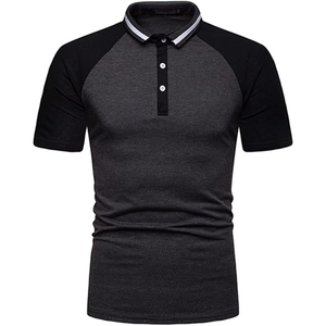 Premium Men's for Polos Transpirable Estilo urbano Camiseta de cuello en contraste de moda con manga corta Stretch Fit Activewear - Product Image 1
