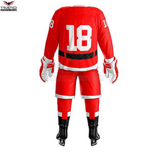Nouvelle tenue d'entraînement de hockey sur glace pour équipe, respirante, 100 % polyester, meilleure qualité, nouveau design, pour adultes, faible MOQ - Product Image 3