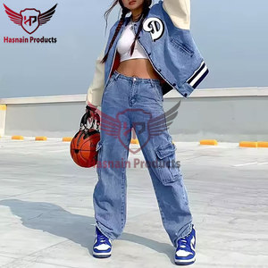 แจ็คเก็ตขนแกะสำหรับมหาวิทยาลัยของผู้หญิงผ้าคอตตอนปักลายระบายอากาศได้ดีทำจากปากีสถาน - Product Image 2