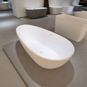Vasca da Bagno di Lusso in Pietra Artificiale con Texture Ardesia, Autoportante per un Bagno Confortevole - Product Image 3