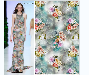 Bajo Moq Diseño digital personalizado 100% Viscosa Impresión digital Tela de popelina de rayón - Product Image 5