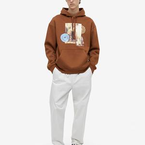 เสื้อฮู้ดดี้ทรงหลวมแบบยูนิเซ็กซ์ ผ้าฝ้ายเฟรนช์เทอร์รี่ 100% ตกแต่งด้วยลายปัก สกรีนลาย ดีไซน์เก็บความร้อน รับผลิตตามแบบ OEM ปักลายตามสั่ง สไตล์ฤดูหนาว - Product Image 2