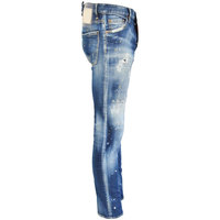 SIBTAINSIO SPORTS Jean droit déchiré bleu pour homme, 100 % coton tricoté, poids moyen, respirant, séchage rapide, boutonné