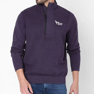 Sudaderas Personalizables para Hombre con Cierre de Cremallera de un Cuarto, Sudaderas de Alta Calidad en Felpa de Algodón, Color Sólido - Product Image 6