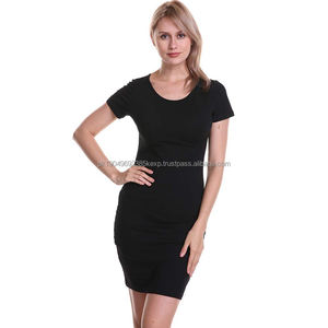 Wholesale <b>Men's</b> Cotton T-<b>Shirt</b> Plain Black Summer in Bulk High Street Style Quick Dry Breathable Short Sleeve - Product Image 3