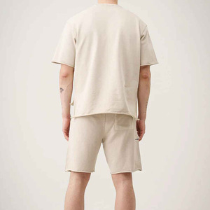 Ensemble short d'été hip hop décontracté pour hommes avec t-shirts 100% coton respirant Logo personnalisé et service OEM - Product Image 3