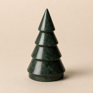 Figurine de sapin de Noël en marbre vert naturel, faite à la main, de luxe, 4x4x8 pouces, décoration de table pour les fêtes, pour la maison et l'hôtel - Product Image 4