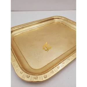 Grands plateaux de service en laiton de conception en forte demande parfaits pour servir des boissons snacks Style élégant couleur or décor de maison et d'hôtels - Product Image 6