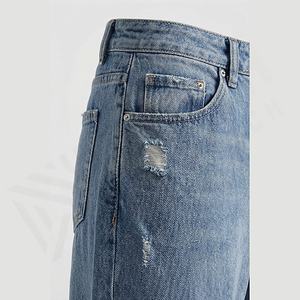 Nouveau style – Jean en denim décontracté pour homme, coupe droite, couleur unie, tendance coréenne, passe-partout, tissé, coupe ample, couleur personnalisable, qualité supérieure - Product Image 5