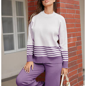 ชุดวอร์มผู้หญิงผ้าฝ้ายพิมพ์ลายโพลีเอสเตอร์2ชิ้นสีปกติมีให้เลือกทั้งหมด - Product Image 3