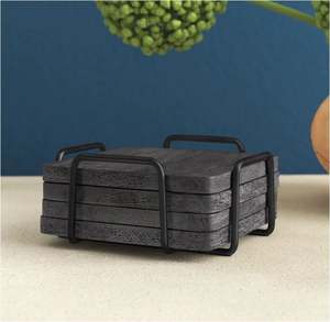 Sous-verre en métal en bois noir Unique, vente en gros, hôtel, chambre, restaurant, bureau, nouvelle collection, sous-verres, vente chaude, fabriqué en inde - Product Image 2