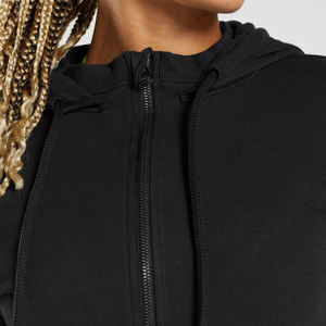 Sudadera de mujer con logotipo personalizado, ropa de calle, sudaderas con cremallera para gimnasio, La mejor moda de entrenamiento, transpirable, ajustada, sudaderas con capucha cortas para mujer - Product Image 5