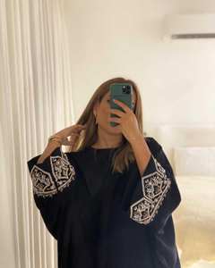 Wholesale Custom Long Dubai Silk Abaya <b>Women</b> <b>Muslim</b> <b>Dress</b> Luxury Stylish Anti-Wrinkle Handmade Ruffle Sleeves Prayer Satin - Product Image 2