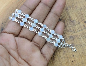 Jewelry For Women Silver Boho Style <b>Bracelet</b> Jewelry 925 Sterling Silver <b>Moonstone</b> Gemstone Trending Handmade <b>Bracelet</b> Gift For - Product Image 5