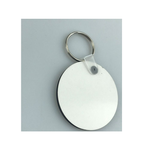 MDF Key Chain Key <b>Ring</b> Key Tag <b>for</b> Party <b>Craft</b> Home Decoration Christmas Pendant Round Shape White Color - Product Image 1