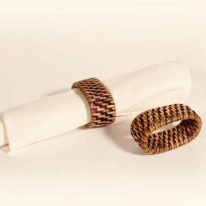 Ronds de serviette en rotin naturel pour décoration de table rond de serviette ronds de serviette de Noël mariage du Vietnam - Product Image 1