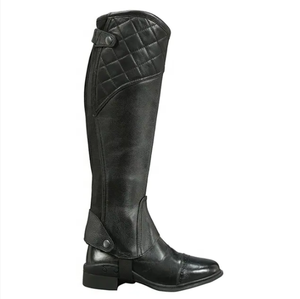 Cuero de vaca Premium Ecuestre Half Chaps Best Horse Riding Western Diamond Design Personalizable Premium Leather Half Chaps - Product Image 6