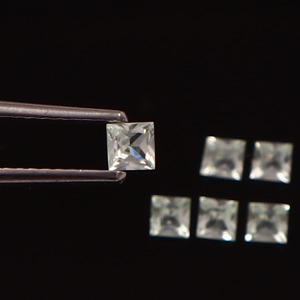 Lab Grown <b>Mint</b> Green Sapphire 7mm Square Cut Faceted Calibrated Loose Gemstone Certified Stone Jewelry Making Wholesale Supplier - Product Image 2