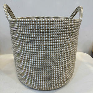 Luxury Eco-Friendly <b>Round</b> SEAGRASS <b>BASKET</b> Multifunction Storage Size L Multi-Purpose Use - Product Image 4