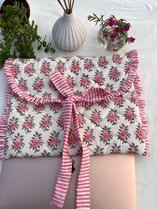 Bolsa acolchada de algodón para mujer de viaje con logotipo personalizado al por mayor, para tableta, portátil, bolsa con cremallera, funda protectora, bolsa para libros Mack de archivo pequeño - Product Image 3