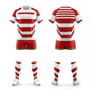 Uniformes de Rugby Más Vendidos con MOQ Bajo - Duraderos, 100% Poliéster, Colores y Tallas Personalizadas, Unisex para Adultos, Secado Rápido, Transpirables, Privados - Product Image 1