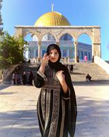 Haut droit en satin brodé authentique pour femme, style palestinien, orné de cristaux, motifs artistiques traditionnels vintage