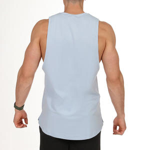 Camiseta sin Mangas Transpirable de Algodón/Fibra de Bambú para Hombre, Estilo Urbano, Secado Rápido, Unisex, para Gimnasio, Entrenamiento, Fitness, Running - Product Image 4