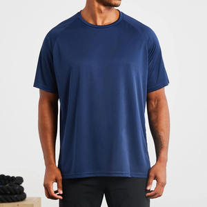 Camisetas de gran tamaño de manga corta para hombre, camisetas deportivas de compresión de secado rápido, patrón de estampado sólido, entrenamiento de 220 gramos - Product Image 6