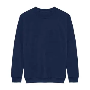 Venta al por mayor nuevo cuello redondo personalizado 100% algodón hombres azul marino sudadera - Product Image 1