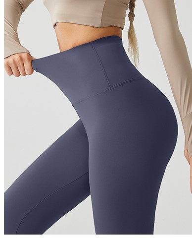 Womens High Waist Tummy Control Solid Gym Tights Buttery Soft Knitted Yoga Pants Breathable Athletic Running Sports Seamed