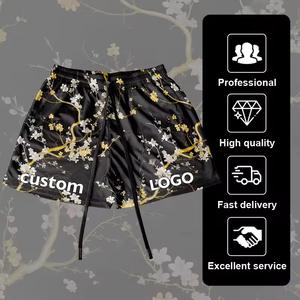 Shorts en maille de sublimation de haute qualité pour hommes, imperméables, écologiques, à séchage rapide, logo personnalisé, entrejambe de 5 pouces, toile - Product Image 3