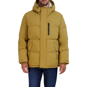 Customized High Quality OEM Hooded <b>Canvas</b> Winter Puffer Jacket Thick Bubble Coat Men Streetwear Breathable Waterproof Made - Product Image 1
