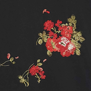 Camiseta con estampado bordado de muchos colores personalizada para hombre, nuevo estilo, parches de chenilla, Logo desgastado, camisetas de algodón 100% 2025 - Product Image 6