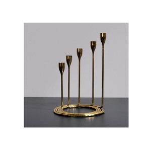 Chandelier de décoration en laiton, support de pilier de bougie, support de cône, bougie en métal en laiton, produit de vente - Product Image 5