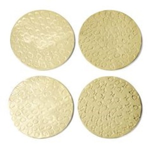 Indian Handicraft TQC Classic Gold Finished Copper <b>Coaster</b> for Customized Size Kitchenware Restaurant Party Use (Eco-Friendly) - Product Image 1
