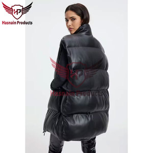 Chaleco acolchado de lana para mujer con logotipo personalizado de alta calidad con cortavientos y bolsillo para chaleco - Product Image 3
