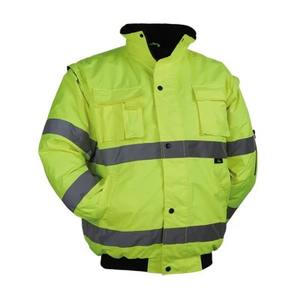 Chaqueta de invierno Hi Vis para hombre, chaqueta impermeable con mangas desmontables, ropa de trabajo - Product Image 6