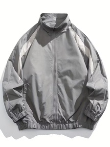 Chaqueta Cortavientos Casual de Otoño para Hombre, Forrada de Forro Polar, Impermeable, con Capucha, Ligera y de Secado Rápido - Product Image 1