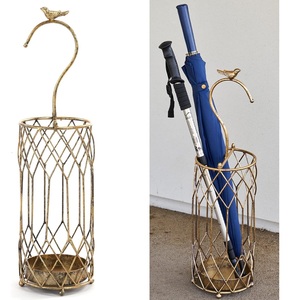 Tendance or enduit Nature inspiré métal parapluie support élégant moderne organisateur décoratif entrée stockage Durable décor à la maison - Product Image 1