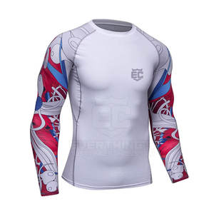 Camisetas de Compresión Personalizadas con Logotipo para Hombre, Color Sólido, Mangas Largas, Transpirables, de Secado Rápido, Alta Calidad, 100% Poliéster, 220 Gramos - Product Image 3