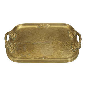 Modern <b>Black</b> Metal <b>Serving</b> <b>Tray</b> with Wire Border and Handle Perfect for Elegant Food <b>Serving</b> and Stylish Kitchen Decorations - Product Image 5