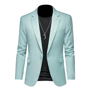 2025 Chaqueta de traje de negocios informal para hombre Chaquetas Blazers a cuadros con estilo - Product Image 1