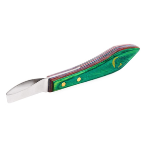 Juego de cuchillos para pezuña de bucle pequeño para zurdos y diestros con mango de madera, cuchillo para pezuña para recortar pezuña de cabra, oveja y caballo - Product Image 6