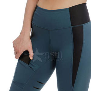 Culottes de sport pour femmes de haute qualité taille haute Leggings de yoga minces et pantalons d'équitation avec Patchwork pour l'entraînement physique - Product Image 6