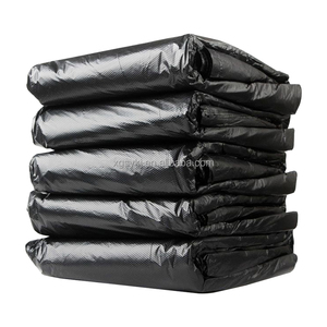 Bolsas de basura de boca plana grandes de plástico negro grueso resistente al por mayor - Product Image 3