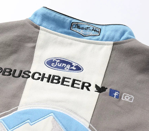 Venta al por Mayor OEM/ODM % Algodón Personalizado Bordado Motociclismo F1 Carreras Premium Calidad Vintage Varsity Nascar Verano Invierno - Product Image 4