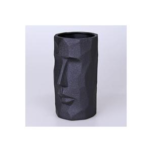 Vaso di fiori nero di piccola dimensione Poseidon 116 syh72rs